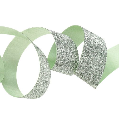 Artikel Dekorativ tejp ljusgrön med glimmer 10mm 150m