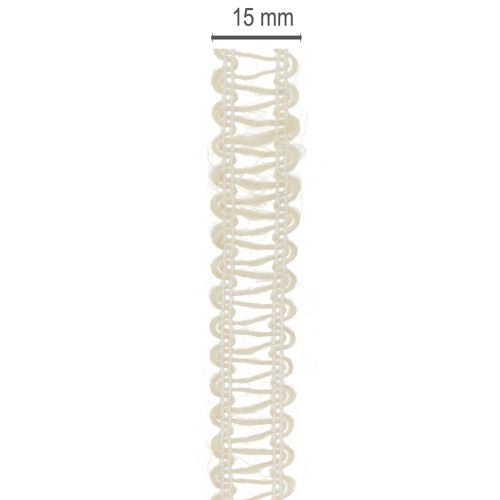Artikel Dekorativt juteband, naturligt presentband, krämvitt, 15mm x 15m