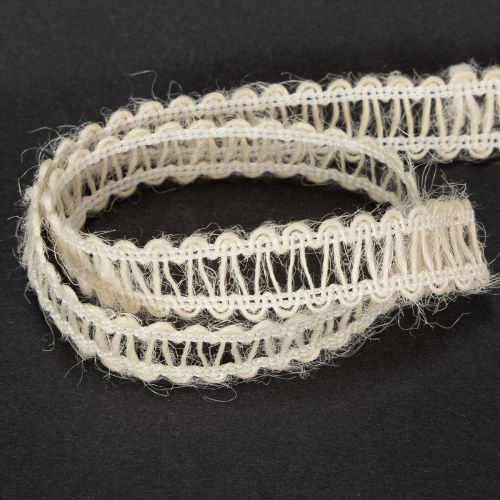 Artikel Dekorativt juteband, naturligt presentband, krämvitt, 15mm x 15m