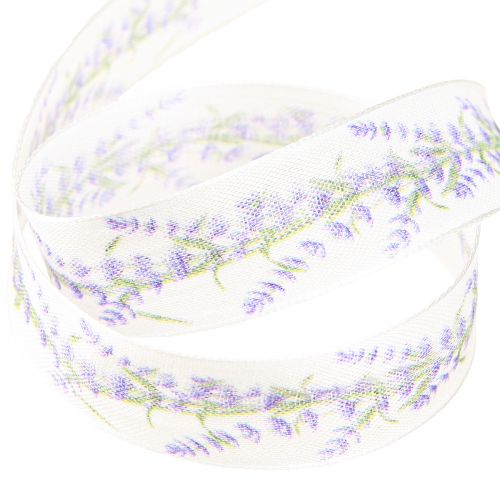 Artikel Dekorationsband lavendel somrigt presentband 25mm 18m