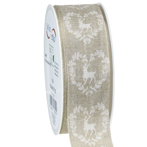 Dekorband naturligt rådjur 40mm 20m