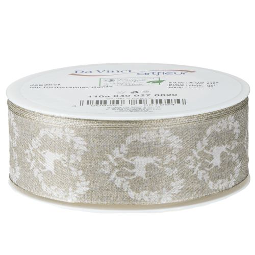 Artikel Dekorband naturligt rådjur 40mm 20m
