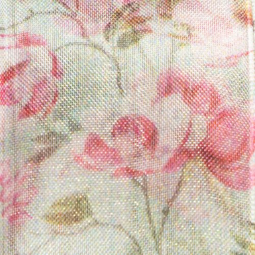 Artikel Presentband med blommönster för elegant presentinslagning, 15 m