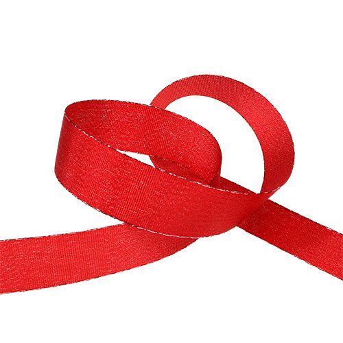 Artikel Dekorband rött med glimmer 25mm 20m