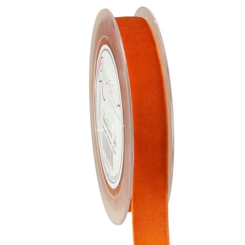 Dekorativt band sammetsband mörkorange 20mm 10m