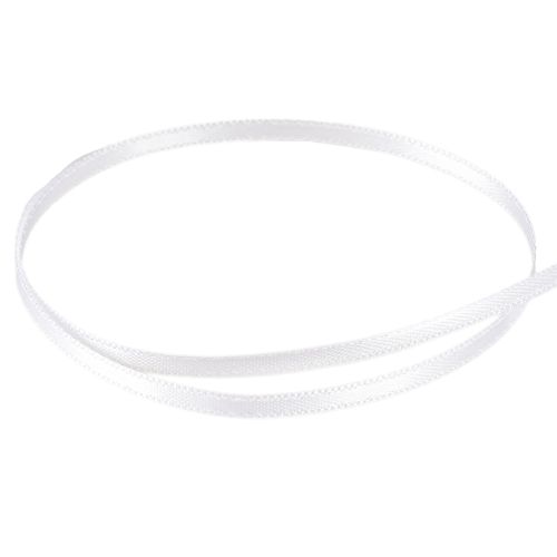 Artikel Dekorativt band satinband vitt dubbelt satinband 3mm 50m