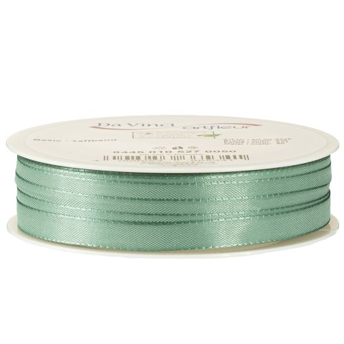 Artikel Dekorativt band taftband presentband grön salvia 10mm 50m