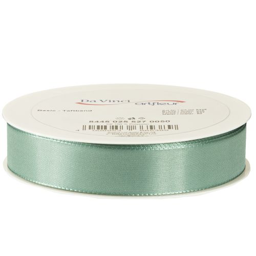Artikel Dekorativt band taftband presentband grön salvia 25mm 50m