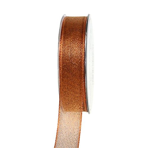 Dekorativ tejp med lurexremsor koppar 25mm 20m köpa | Floristik24.se