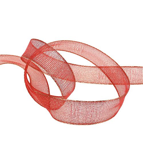 Artikel Dekorativ tejp med lurexband röd 25mm 20m