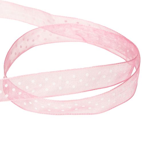 Artikel Presentband med snygg prickig design för festlig förpackning, 1,5 cm brett, 20 m långt