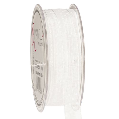 Floristik24 Festligt dekorationsband för att dekorera presenter och pysselprojekt, 1,5 cm brett, 20 m långt