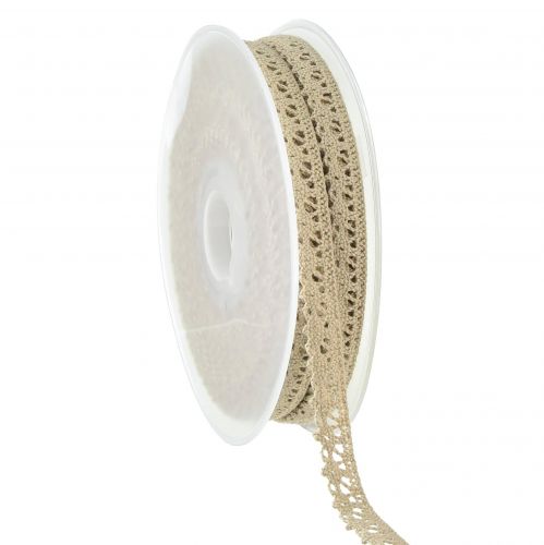 Artikel Dekorativt band smycken band virkat spetsband beige W12mm L20m