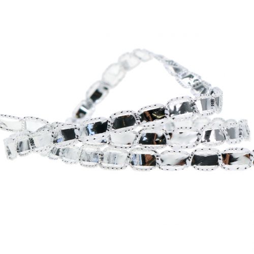 Floristik24 Dekorativt band silver 5mm 15m