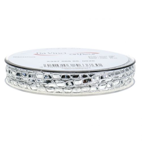 Floristik24 Dekorativt band silver 5mm 15m