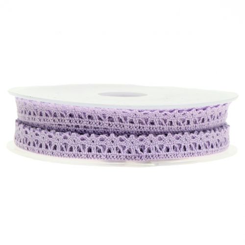 Artikel Dekorband virkad lila 12mm 20m