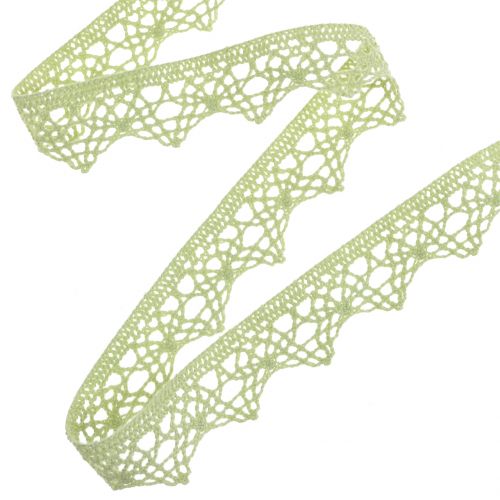 Artikel Dekorationsband spets grön 22mm 20m