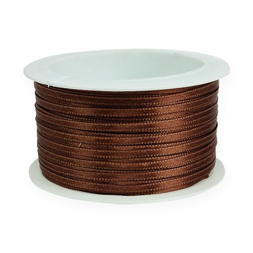 Artikel Presentband satinband dekorativt band brunt 3mm × 50m