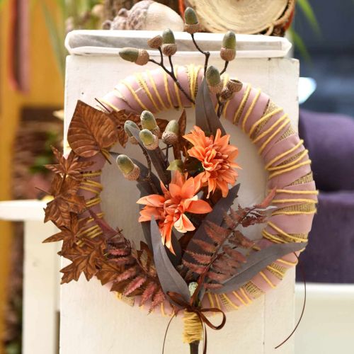 Artikel Dekorativ blommadahlia, höstdekoration, sidenblomma orange 55cm Ø9 / 11cm