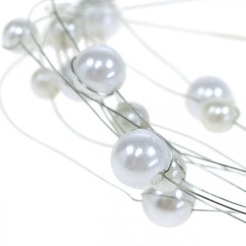 Artikel Dekorativ tråd, pärlhalsband för dekoration, bröllopsdekoration, pärlband, krans 2,5m