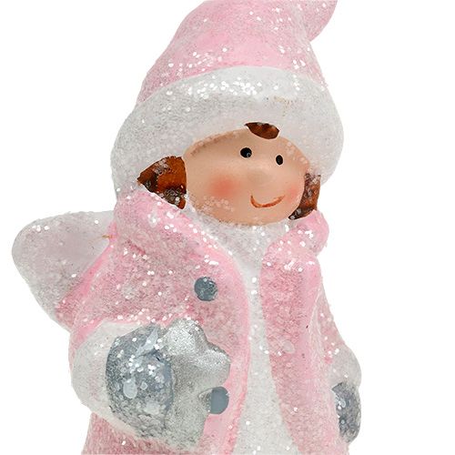Floristik24 Dekorativ figur ängel-flicka ljusrosa 11 cm 2st