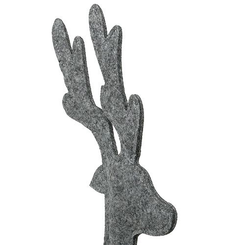 Artikel Dekorativa figurhjortar av filt 60 cm grå
