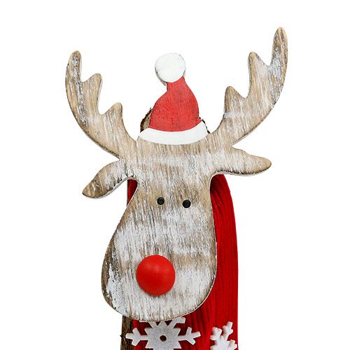 Floristik24 Deco figur träälg med halsduk 30 cm 2st