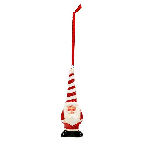 Floristik24 Jultomte keramisk dekorativ figur Tomte för upphängning 11cm 1 st