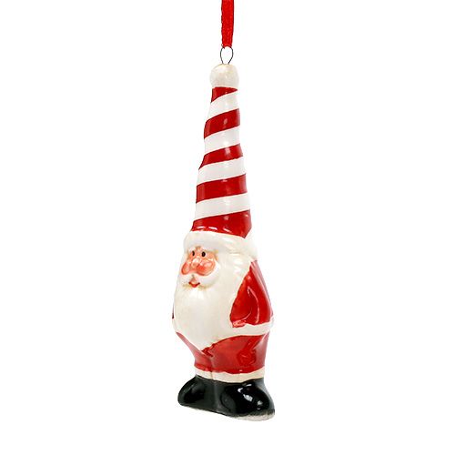 Floristik24 Jultomte keramisk dekorativ figur Tomte för upphängning 11cm 1 st