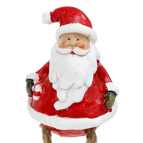 Floristik24 Dekorativ figur Jultomten sittande 6,5cm L10cm 4st