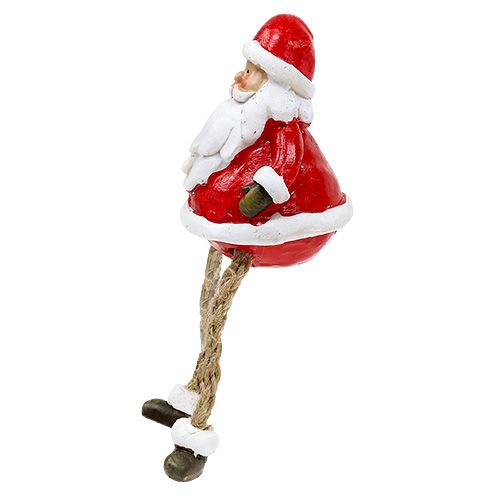 Floristik24 Dekorativ figur Jultomten sittande 6,5cm L10cm 4st