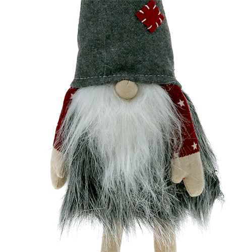Floristik24 Deco figur elf 37 cm rödgrå