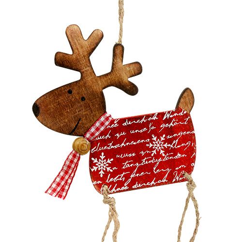 Floristik24 Dekorativ figur för hängande älg 18cm 6st