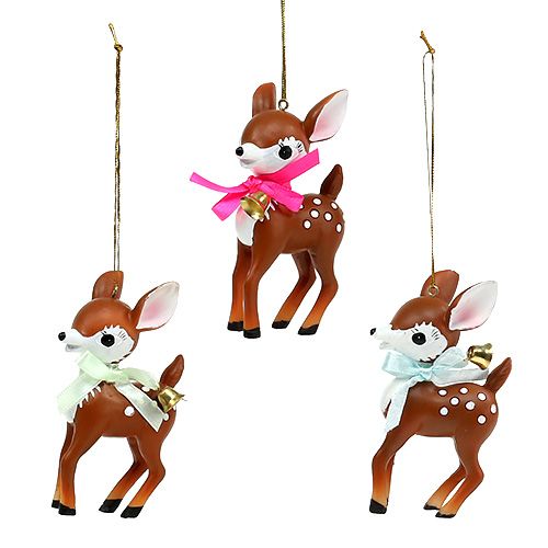 Floristik24 Deco-figur Bambi 10 cm blandad 3st