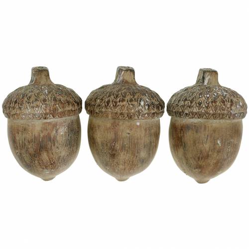 Floristik24 Dekorativ figur ekollonbrun 11cm x 8cm x 7cm 3st
