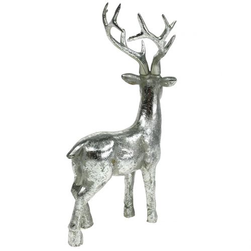 Floristik24 Dekorativ figur hjort silver 16,5 cm
