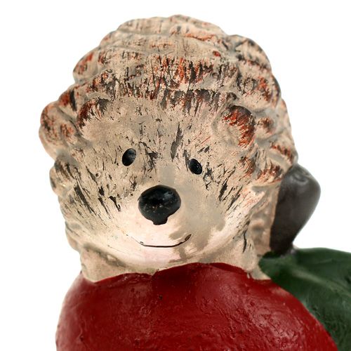 Dekorativt igelkott på apple 7,5 cm keramik
