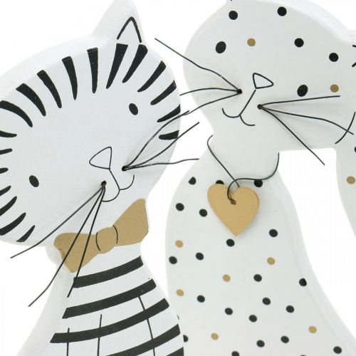 Floristik24 Deco figurkatt, butiksdekoration, kattfigurer, trädekoration 2st