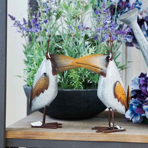 Floristik24 Dekorationsfigur, metallfågel, korp, metalldekoration 43cm