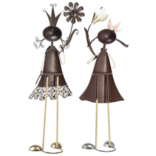 Artikel Dekorativa figurer balkongdekoration metall tjejfigurer 56/57cm 2st
