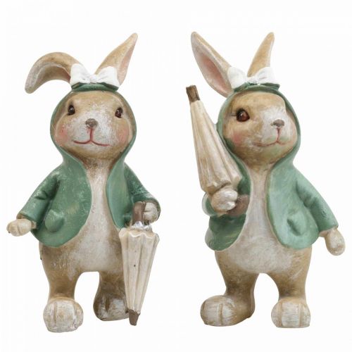 Floristik24 Deco figurer deco kanin med paraply H10,5cm 4st