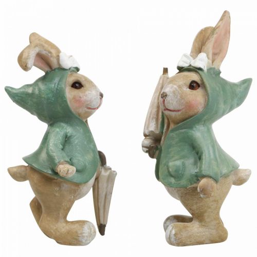 Floristik24 Deco figurer deco kanin med paraply H10,5cm 4st