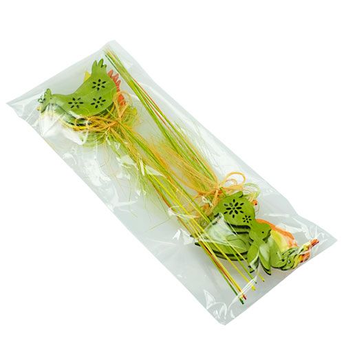 Floristik24 Dekorativa figurer på en träpinne, färgglada H6cm - 8cm, 16 stycken