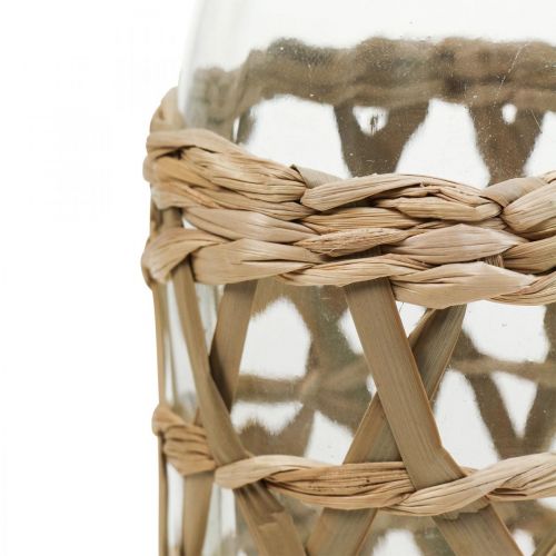 Artikel Deco flaska glas flaska dekoration flätad Ø9,5cm H31cm