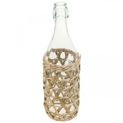 Artikel Deco flaska glas flaska dekoration flätad Ø9,5cm H31cm