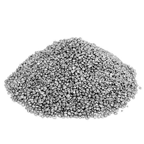 Floristik24 Dekorativa granulat silver dekorativa stenar 2mm - 3mm 2kg