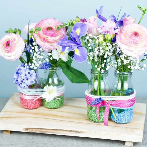Floristik24 Dekorativa granulat rosa dekorativa stenar 2mm - 3mm 2kg