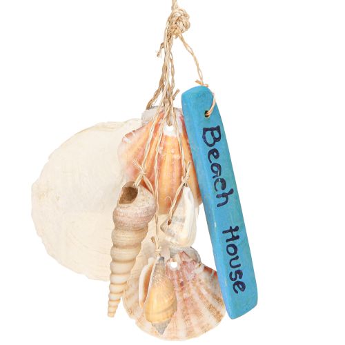 Artikel Dekorativ hängare Beach House Blue Capiz tornsnigel H25cm