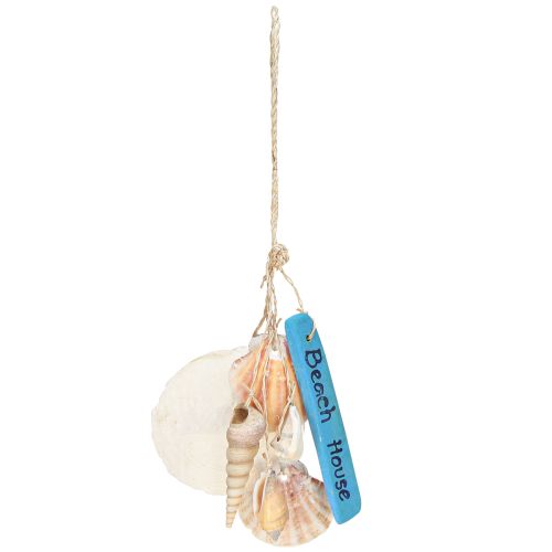 Artikel Dekorativ hängare Beach House Blue Capiz tornsnigel H25cm