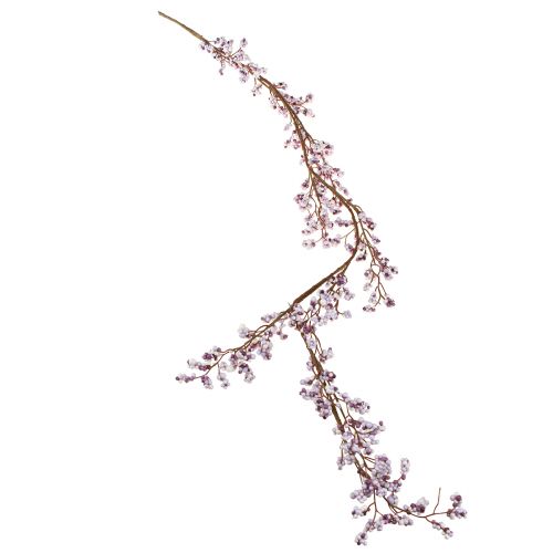 Artikel Dekorativ hängare bärgren vit lila vinterfrost 130cm